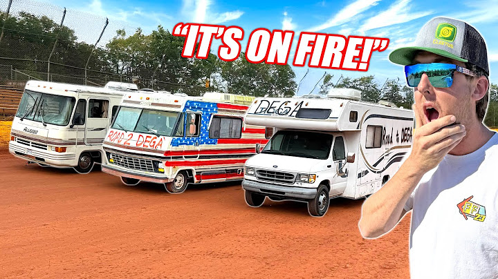 CHEAP RV BATTLE Day 2 - Dirt Track Race, Major Fire, Fire Extinguisher Mishap