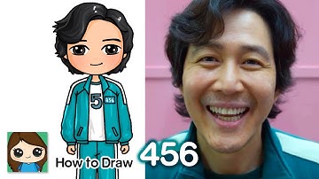 How to Draw Squid Game ⏹🔼⏺Player 456 Gi-Hun