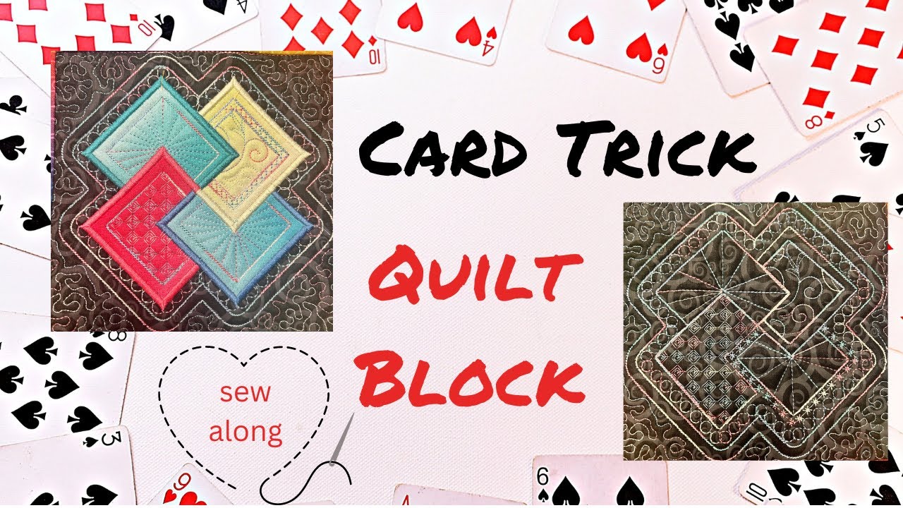 OML Embroidery Live! - Card Trick Quilt Block