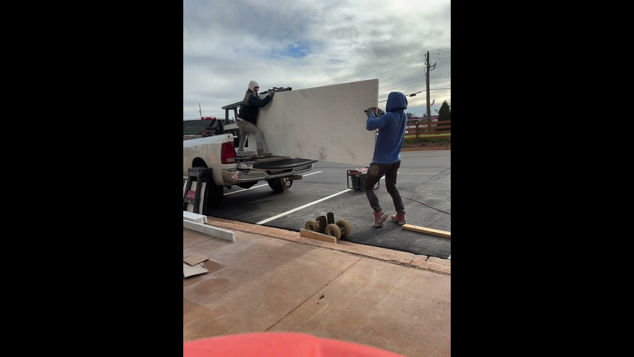 Quartz countertops transport and install