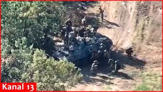 Russians regret after seeking to take position with armored transporter in Zaporizhzhia