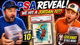 PSA REVEAL GONE CRAZY?! 😱 We Hit a MICHAEL JORDAN GEM MT 10 + SLAB GIVEAWAY! 🎁🔥