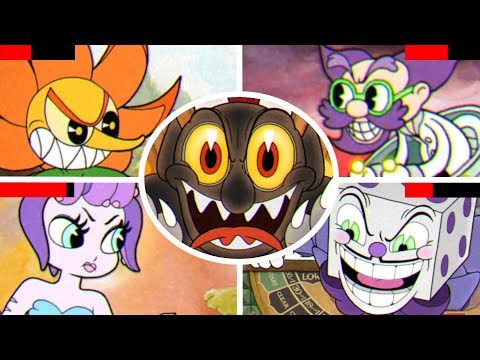 Cuphead - All Bosses with Healthbars