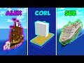 ALEX vs CORL vs SUB - SHIPS in Minecraft! (The Pals)