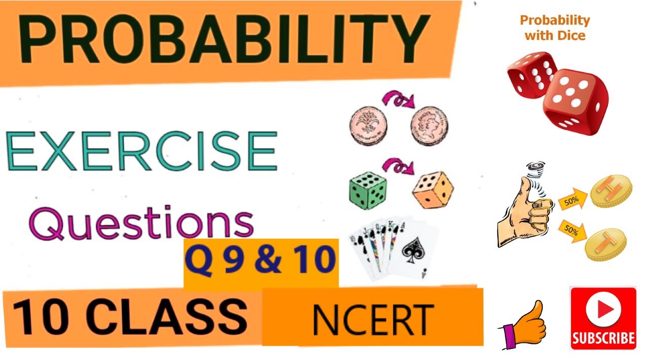 Class 10 Maths NCERT Solutions Ex Q 9,10 | Chapter 14 Probability Easy ...