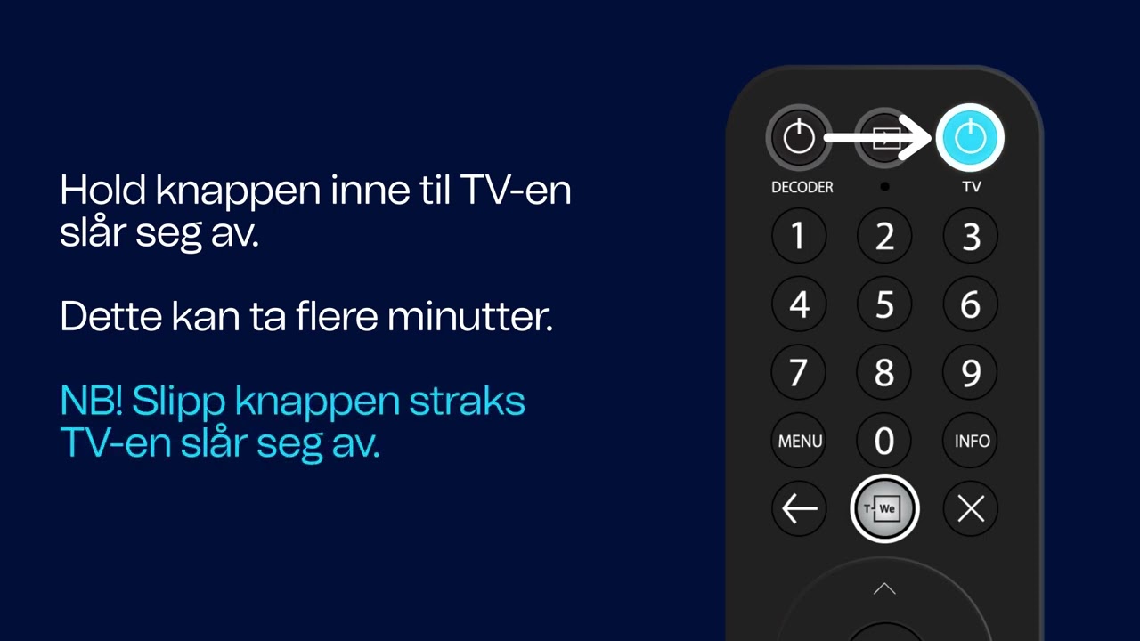 Slik bruker du T-We-fjernkontrollen på TV-en (T-We Boks II) - YouTube