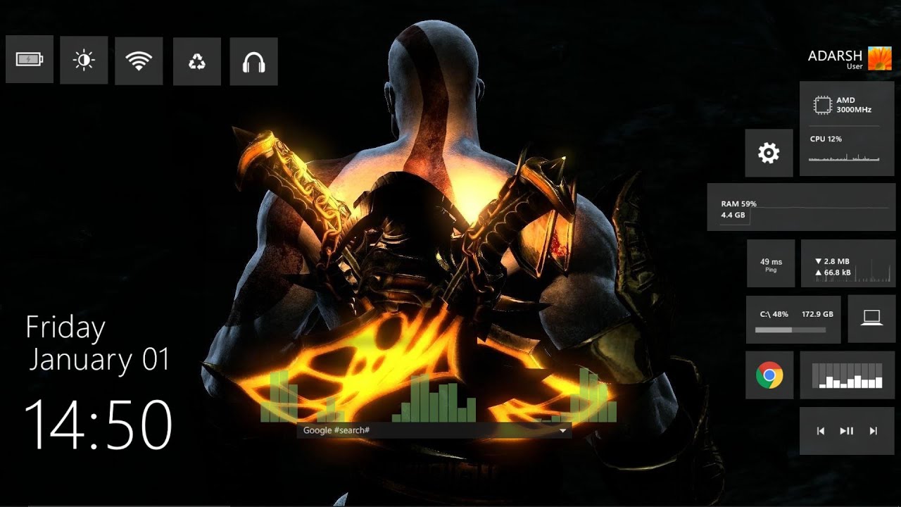 God of War Windows 11/10 Theme 