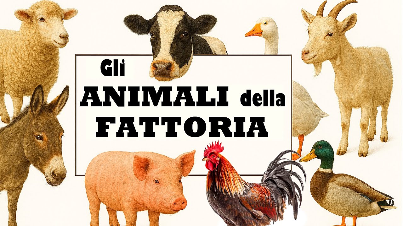 🐮🐷🪿 Gli ANIMALI della FATTORIA spiegati ai BAMBINI 🐴🐔🐓 Cosa mangiano? Cosa producono? 🪶🥚🍗🍳 