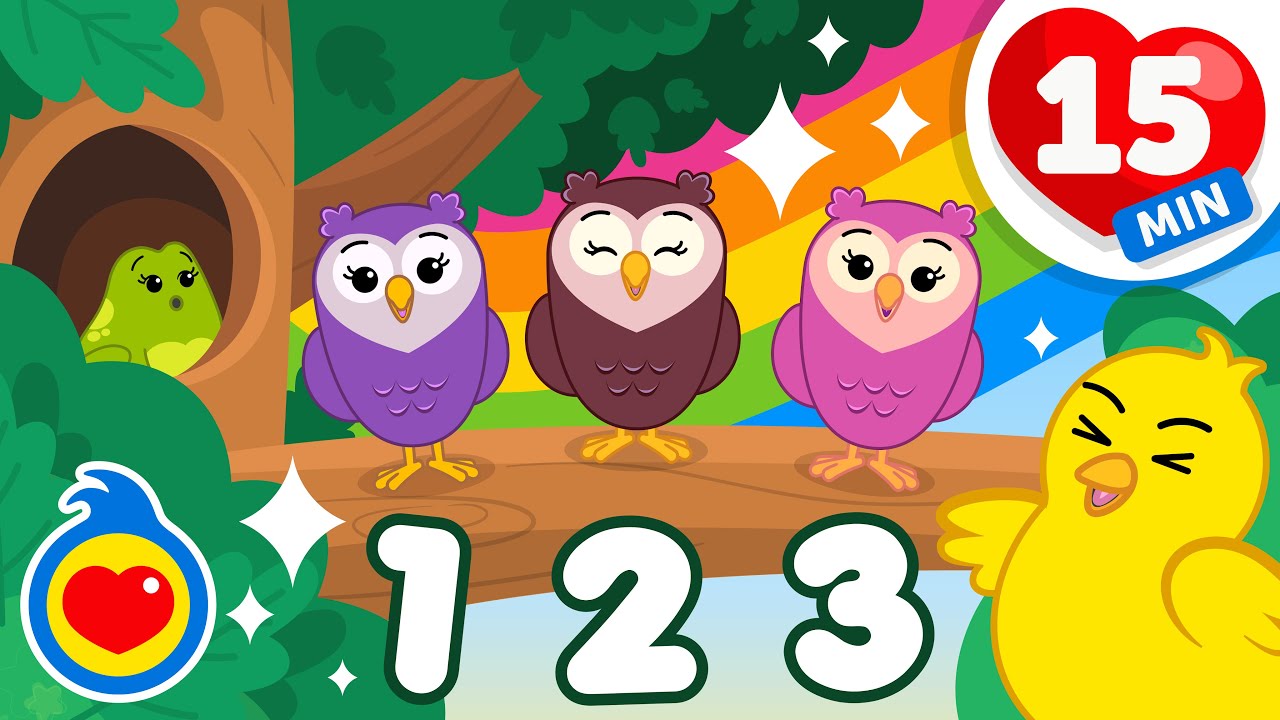 1, 2, 3... ¡Animalitos! 🐵🐸 Canciones Infantiles de Animales (15 Min) | Plim Plim