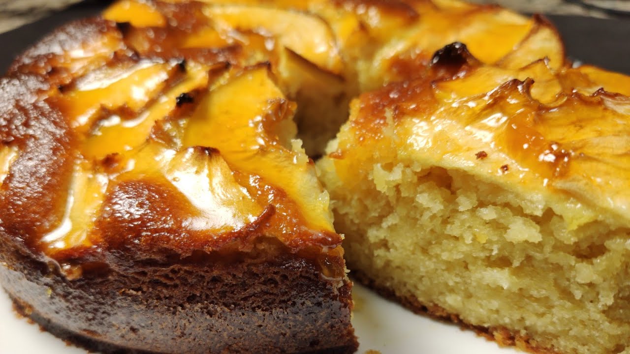 pastel 🍰 de manzana 🍏 y almendras ❤ #comohacer