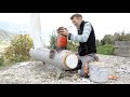 Ep 2 : Incroyable rocket stove / Aluminum Furnace with dead leaves