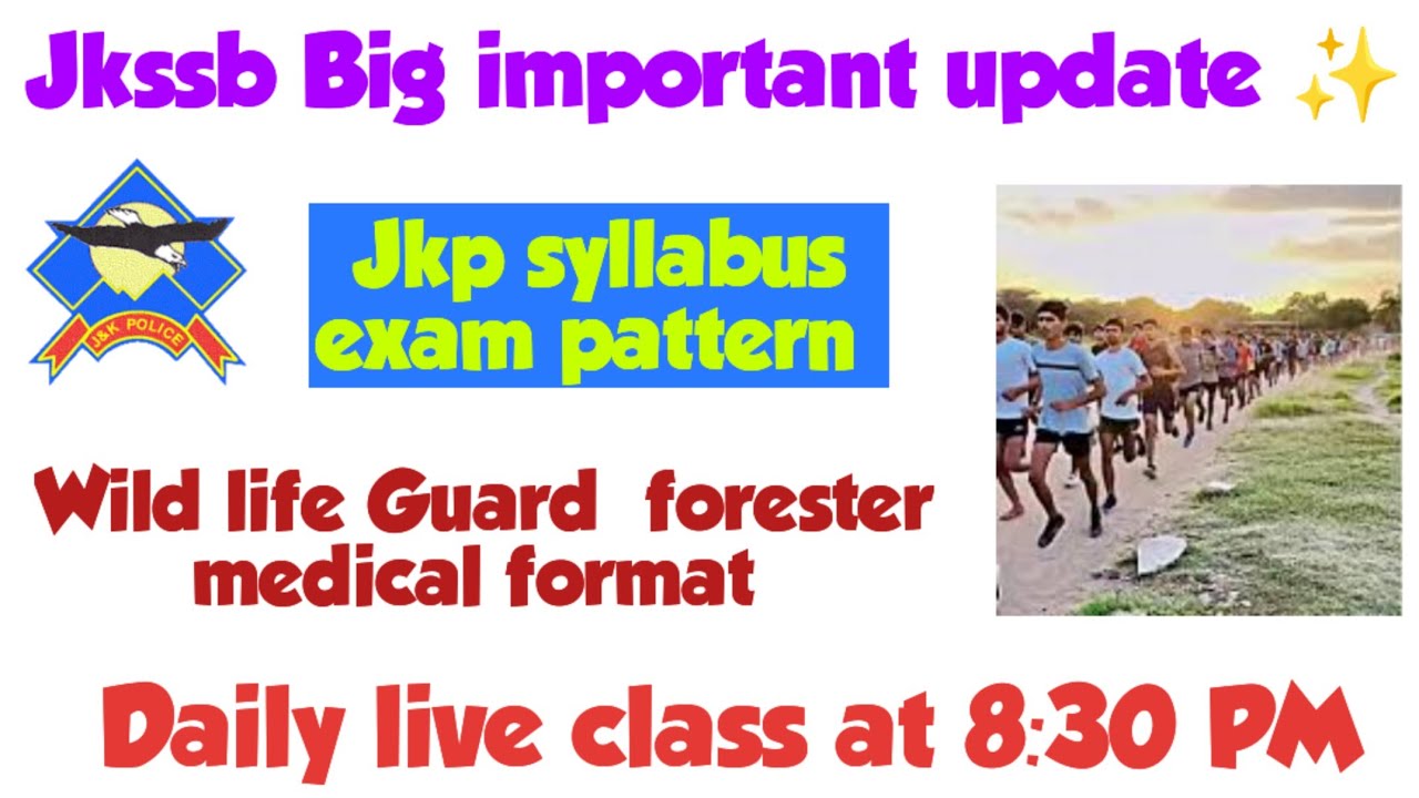 Jkp Test Pattern Jkp syllabus exam pattern|Expected date|Jkp pyq|Forester running ...