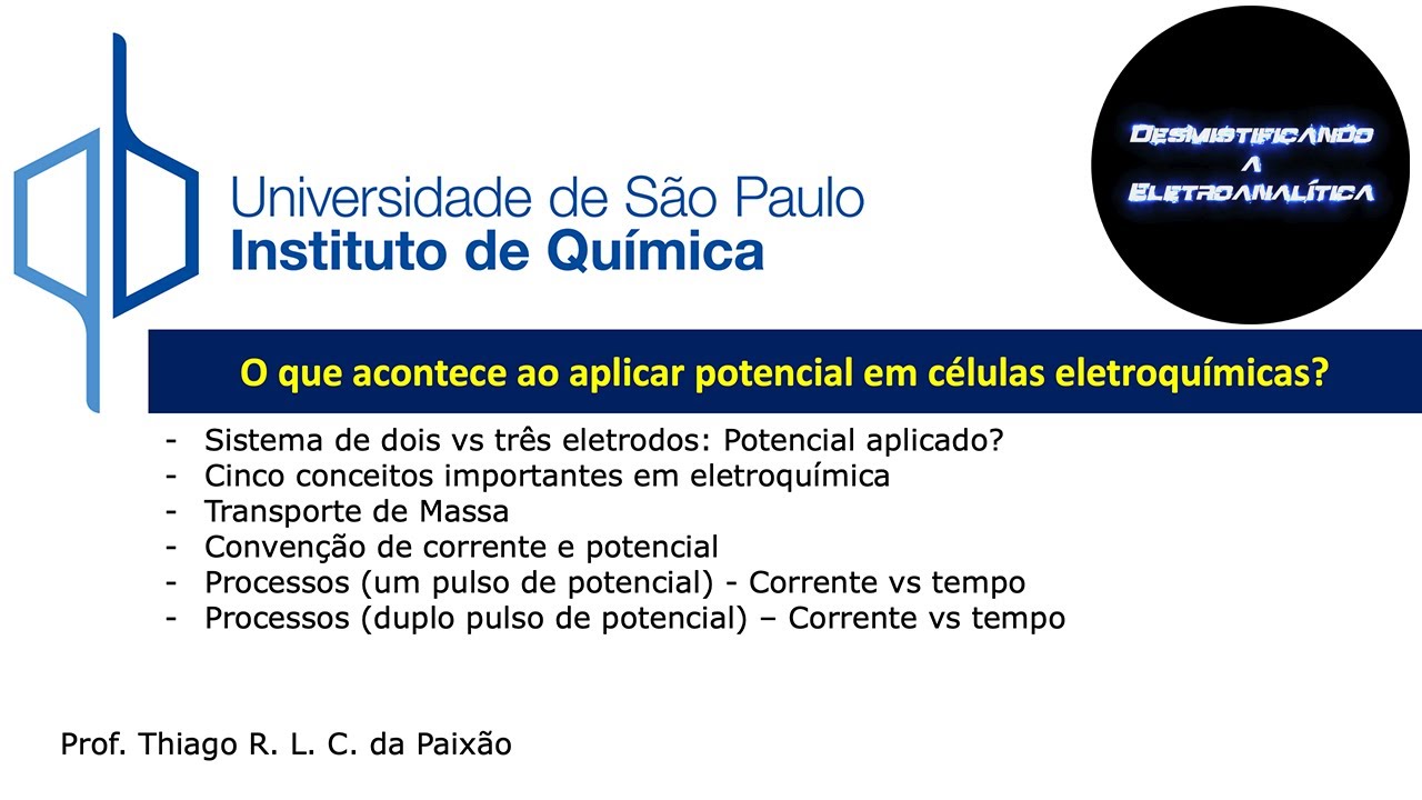 O que acontece ao se aplicar um potencial fixo em células eletroquímicas?