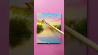 Beautiful Landscape Painting #howtopaint #landscapepainting #acrylicpainting  #art #painting