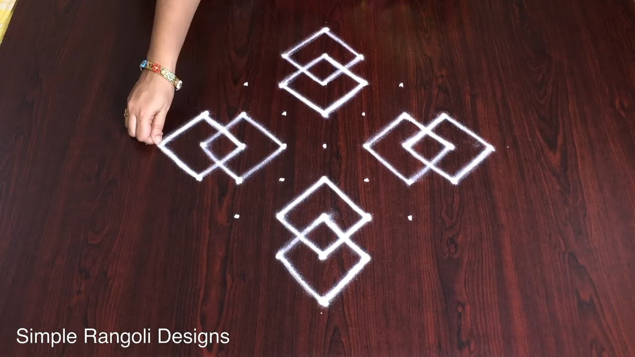 Simple Rangoli Designs With Dots | Daily Muggulu on Floor | Kolam ...