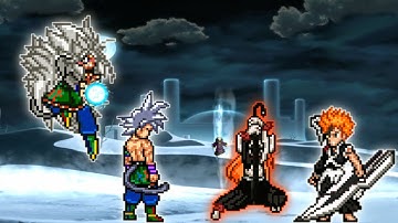 Goku MUI 5 OP(New) VS Ichigo V5 OP & Ichigo TYBW V3 OP in Jump Force Mugen