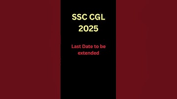 SSC CGL 2025 application last date extend #ssc #ssccgl #cgl2025 #ssccgl2025 #ssccglexam #diy #ai