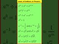 Laws of Indices or Powers