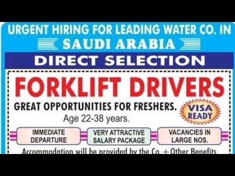 Forklift Operator Jobs In Saudi Arabia Youtube