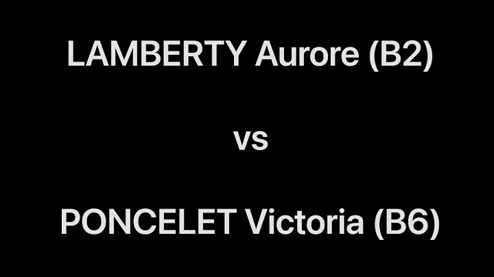 Tennis de Table Championnats individuels Dames B - LAMBERTY Aurore (B2) vs PONCELET Victoria (B6)