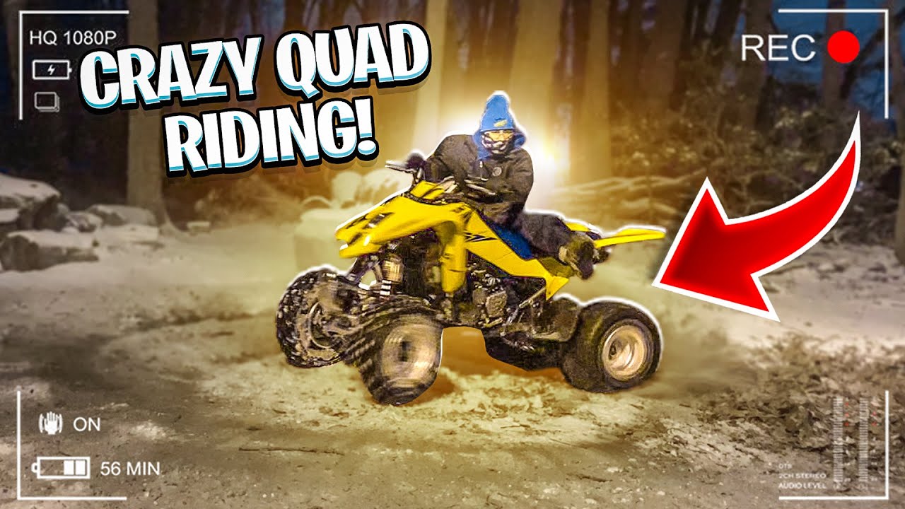 WE FOUND A SECRET TRAIL RIDING QUADS IN THE SNOW ! | BRAAP VLOGS