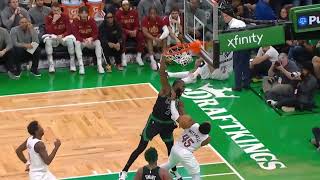 Jaylen Brown nastiest poster dunk on Donovan Mitchell in overtime 😱