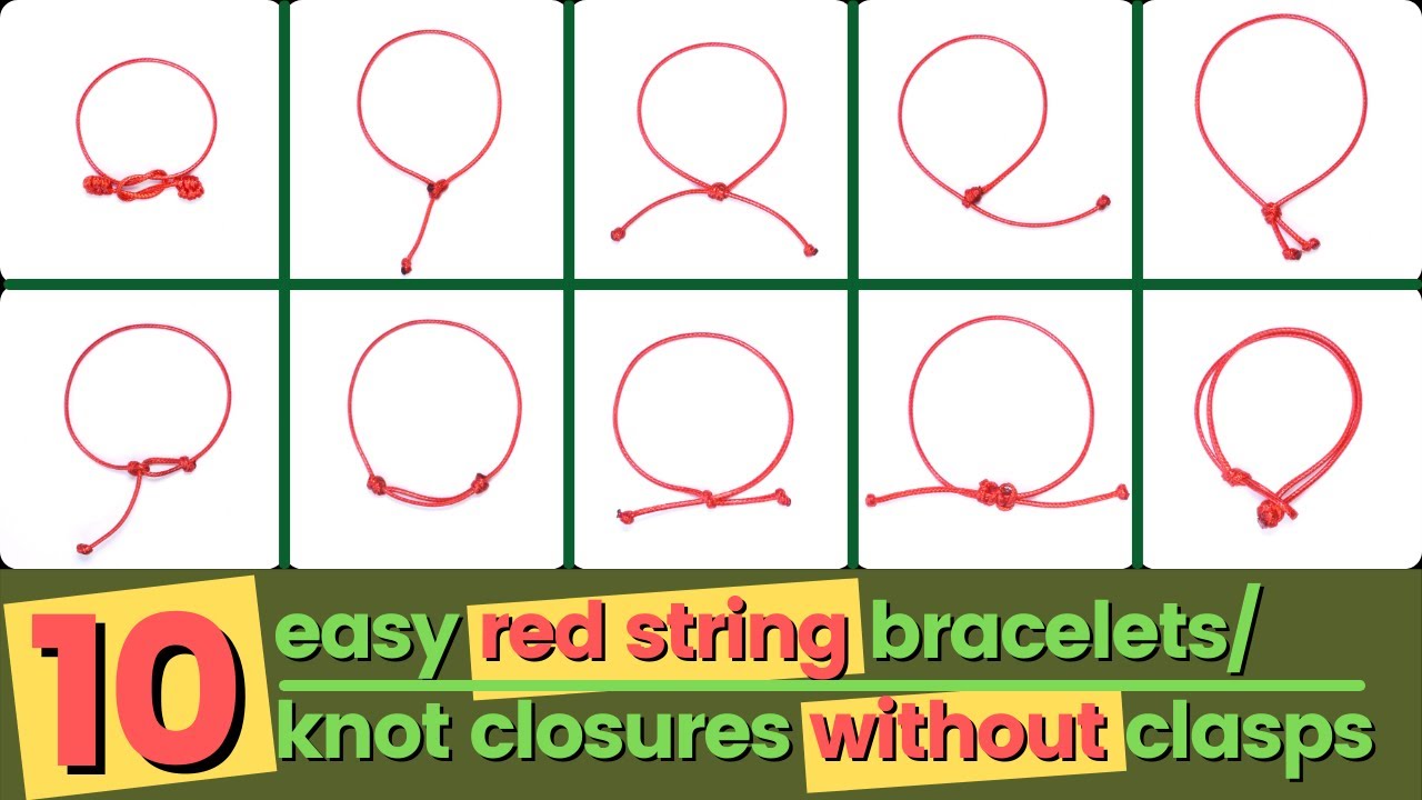 DIY How to make red string lucky bracelets 