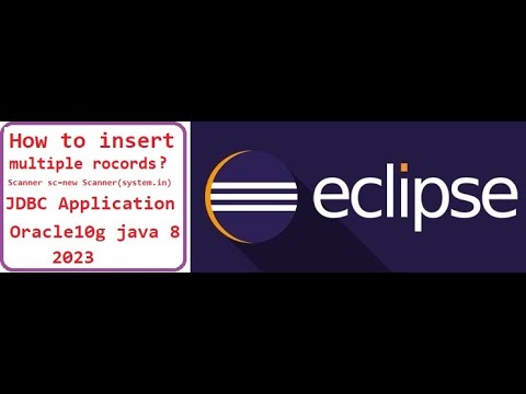 Insert Multi Records || Jdbc Application || Scanner class || oracle10g ...