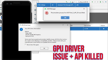 Fixed GPU Driver Issue Your GPU driver information: GPU 1 for Android studio