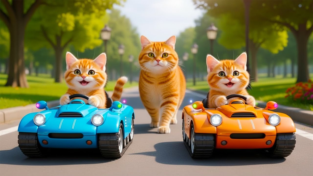 Mama Cat Trims Fur on the Farm and Makes Tiger Hat For Kittens At Home🐾🎩🐯