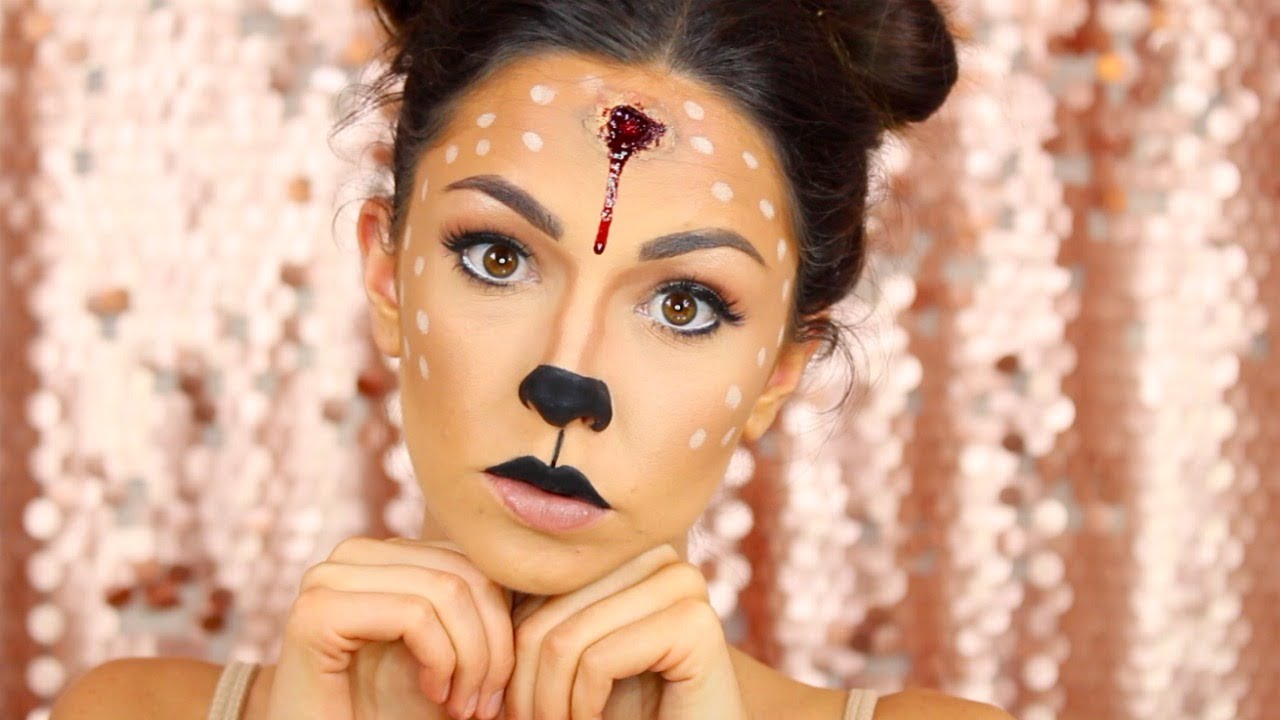 DEER HALLOWEEN MAKEUP TUTORIAL SFX BULLET WOUND YouTube