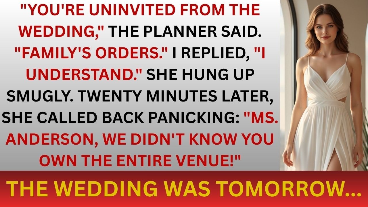 They Uninvited Me from My Sister’s Wedding—Until They Discovered I Owned the Entire Venue