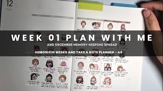 HOBONICHI WEEKS & TAKE A NOTE PLANNER 2023 | WEEK 01 - PLAN WITH ME | BULLET JOURNAL