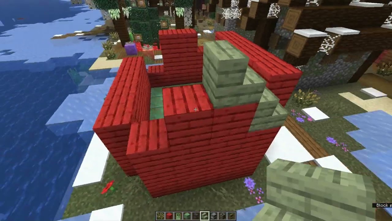 Turning an Abandoned Minecraft House into a Cozy Red Café ☕ | Village Build