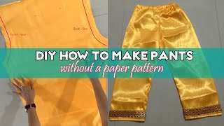 DIY How to Make Pants without Paper Pattern
