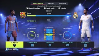 Barcelona versus Real Madrid.Copa del Rey.