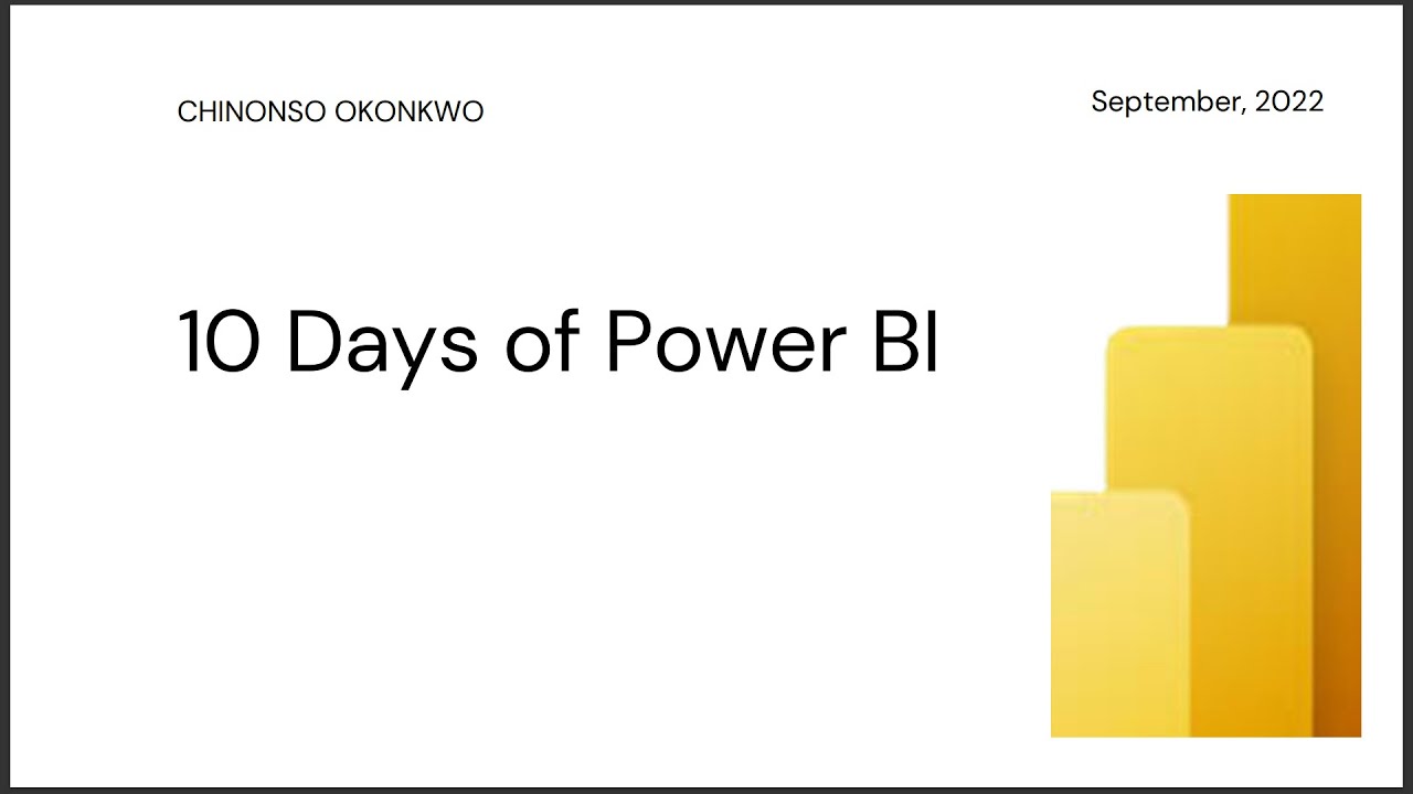 10 Days of Power BI - Day 3 - YouTube