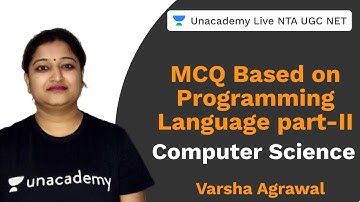 Revision Session On programming language | Unacademy Live NTA UGC NET | Varsha Agarwal