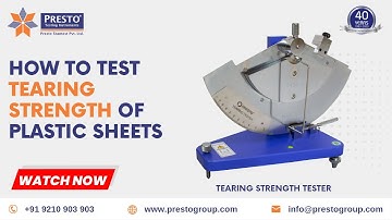 How to Test Tearing Strength of Plastic Sheets | Presto Group