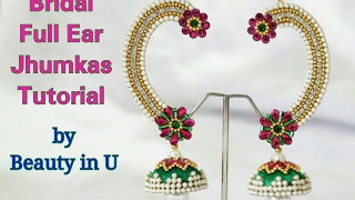 DIY | Designer Bridal Full Ear Jhumkas making at Home | Silk Thread/Paper Earrings | Tutorial DIY | Designer Bridal Full Ear Jhumkas making at Home | Silk Thread/Paper Earrings | Tutorial