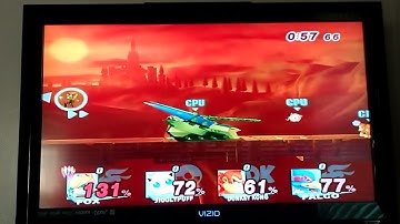 Super Smash Bros. Brawl Fox (CPU) VS. Jigglypuff (CPU) VS. Donkey Kong (CPU) VS. Falco (CPU)