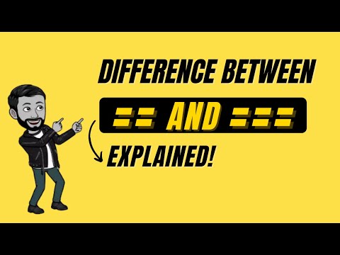 Difference between == and === in JavaScript.Explained!