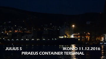 JULIUS S departure from Piraeus Container Terminal