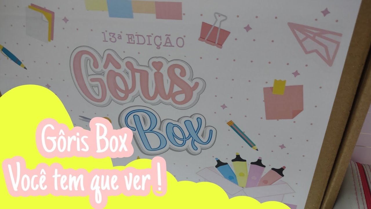 Unboxing Gôris Box Papers Gôris - Caixa Surpresa de Papelaria 13° edição - Janeiro 2023