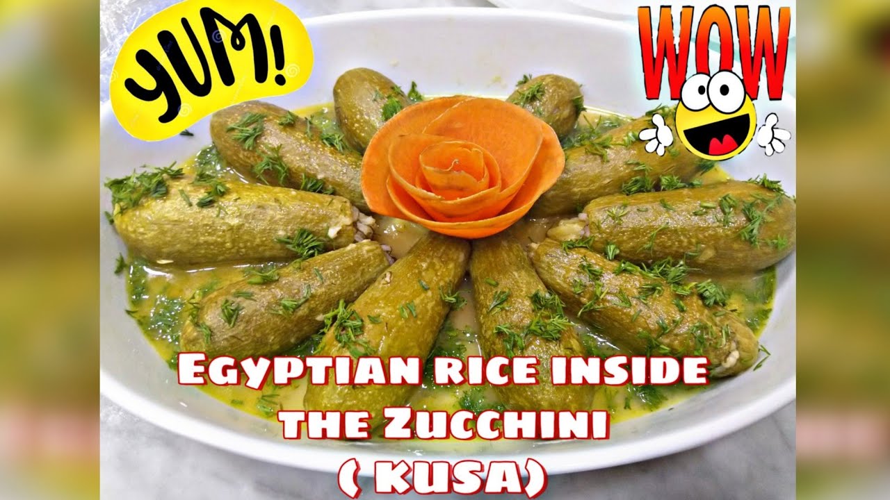 How to make EGYPTIAN RICE inside the ZUCCHINI (KUSA) Arabic Recipe
