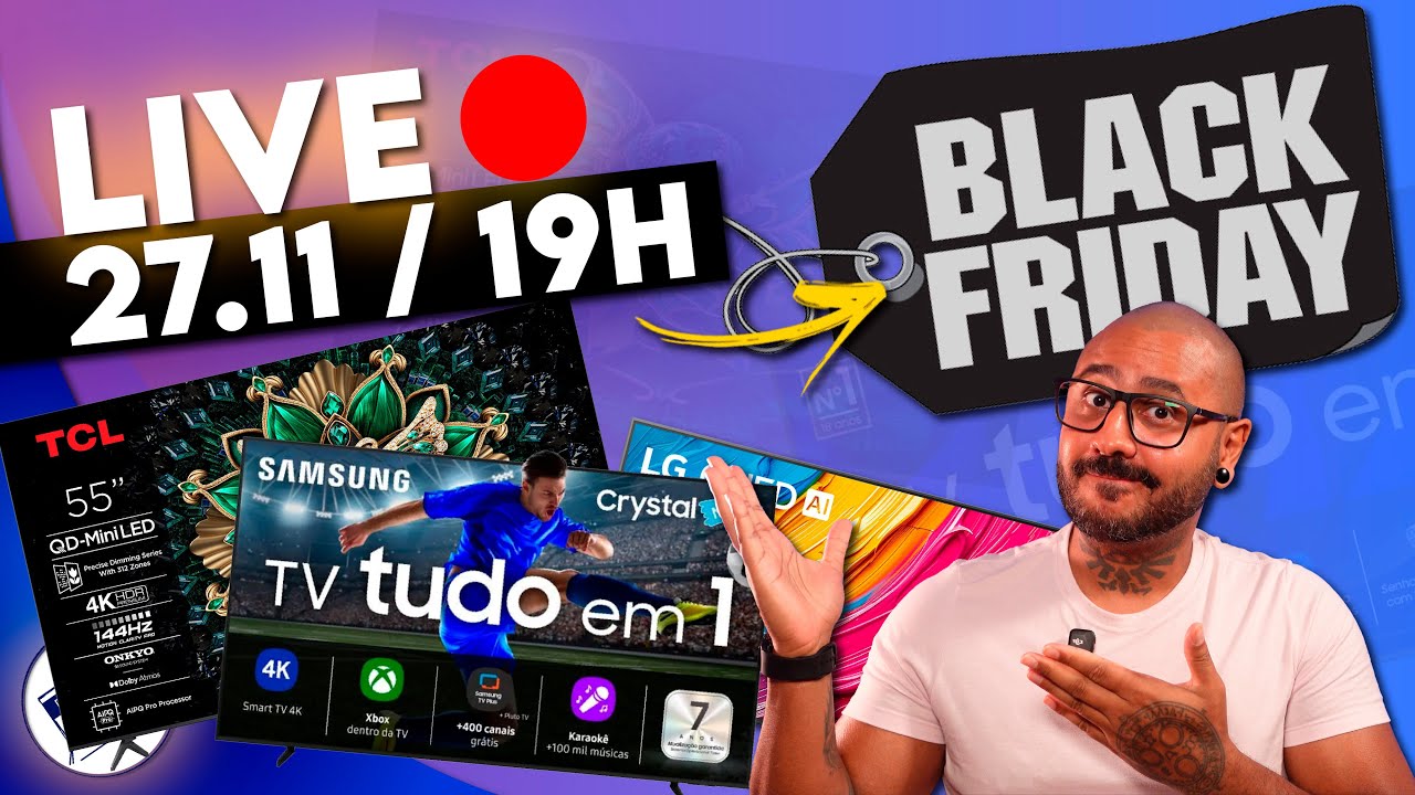 Sua TV no MELHOR PREÇO! Live BLACK FRIDAY 2025 Envolto Tech