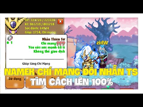 Ngọc Rồng Online - Namek Chí Mạng Đổi Nhẫn Thiên Sứ Tìm Cách Lên 100% CM Nhưng Nó Lạ Lắm !