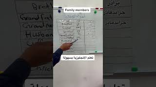 افراد العائلة بالانجليزية family members in English #english #تعلم_الانجليزية