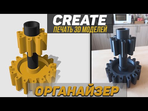 I printed a 3D model based on the Create mod for Minecraft (3D printer)