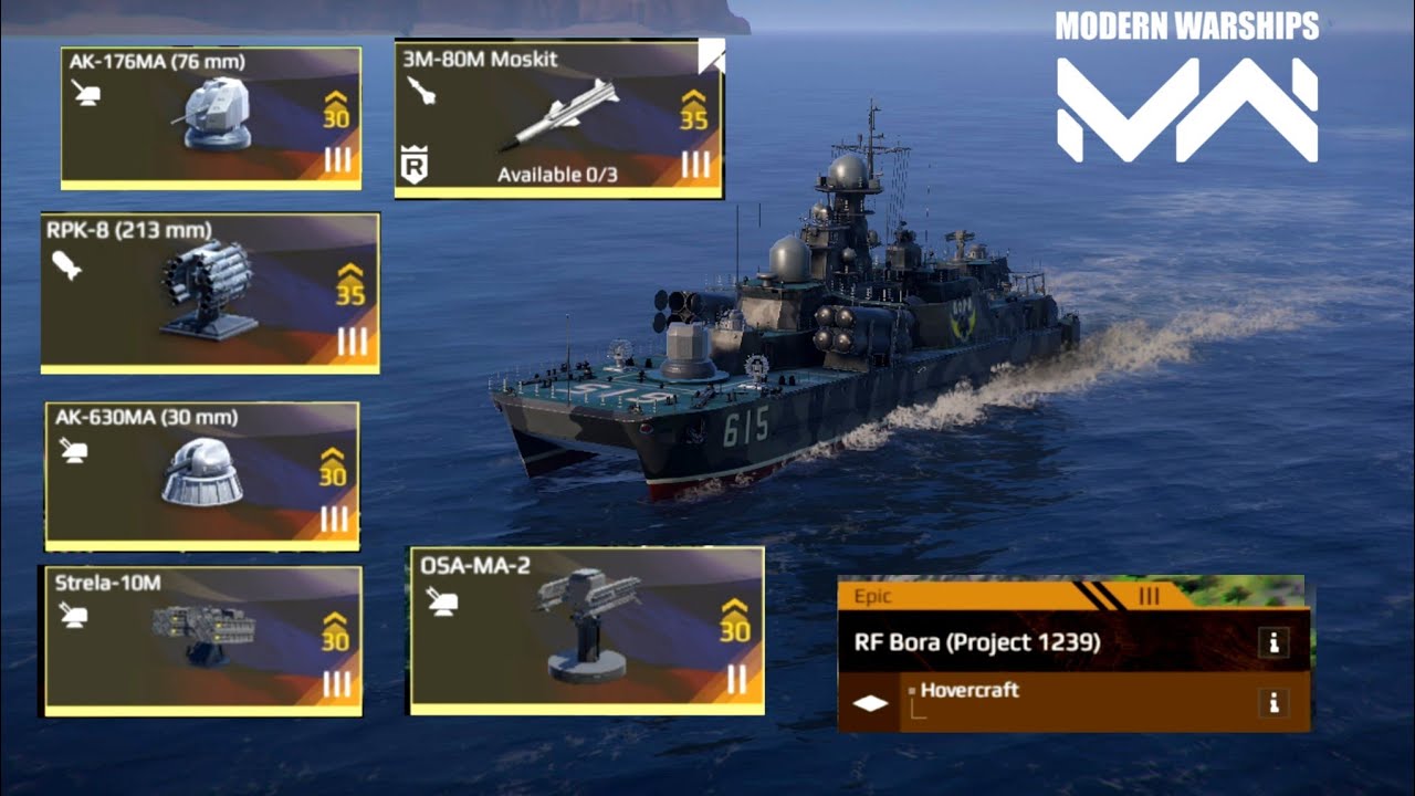 New Battle Pass RF Bora (Project 1239) Review!! | Modern warships 